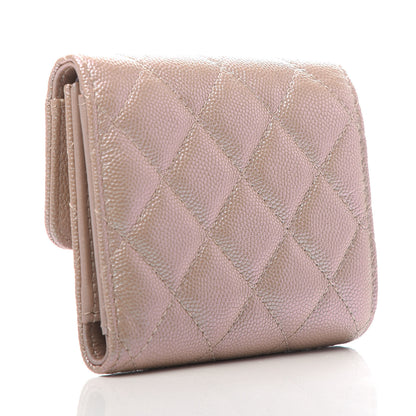 Chanel Iridescent Caviar Quilted Small Flap Wallet Beige 3 of 14