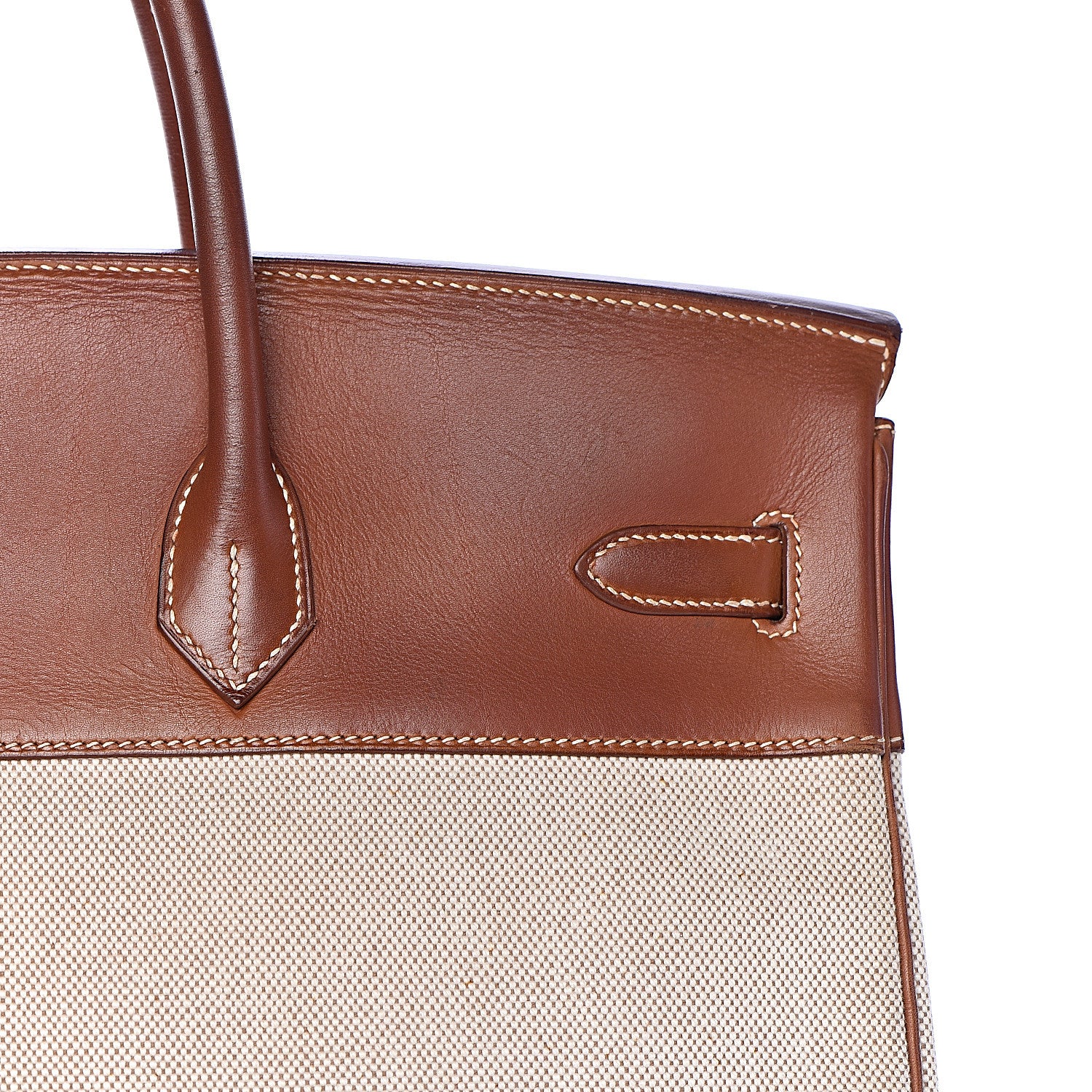 Hermes Toile Barenia Birkin 40 Fauve 27 of 37