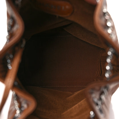 Chanel Lambskin CC Stitched Drawstring Bucket Backpack Tan 6 of 16