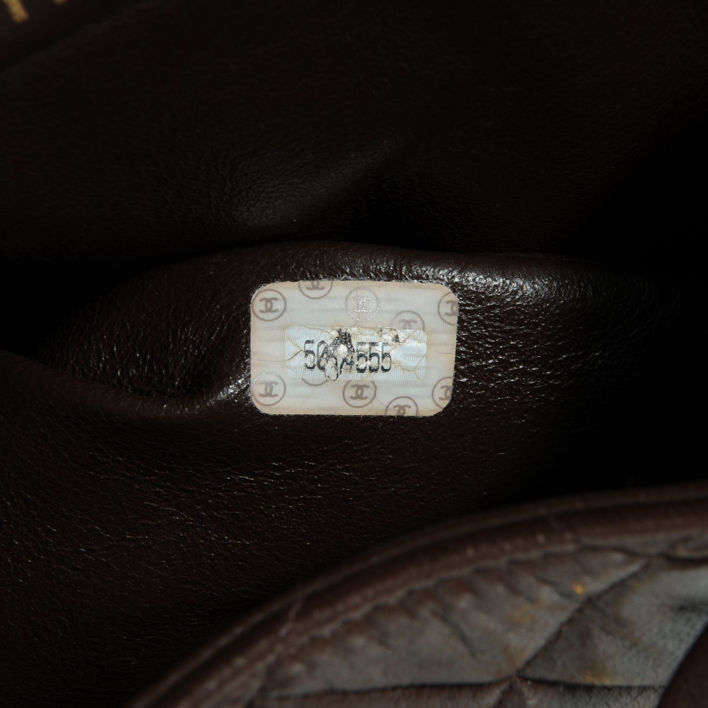 Lambskin Quilted Backpack Brown