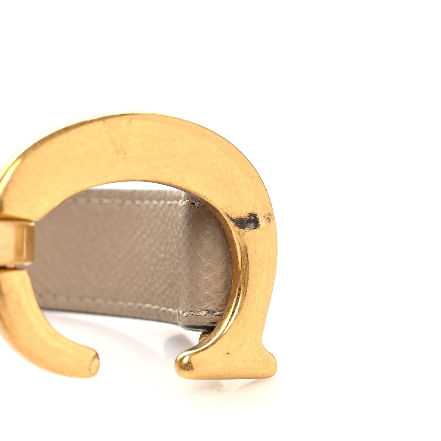 Grained Calfskin Saddle Bag Warm Taupe