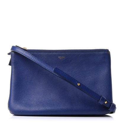 Celine Lambskin Small Trio Crossbody Bag Indigo 1 of 9
