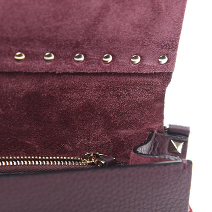 Valentino Garavani Pebbled Calfskin Rockstud Side Slip Crossbody Rubin 12 of 13
