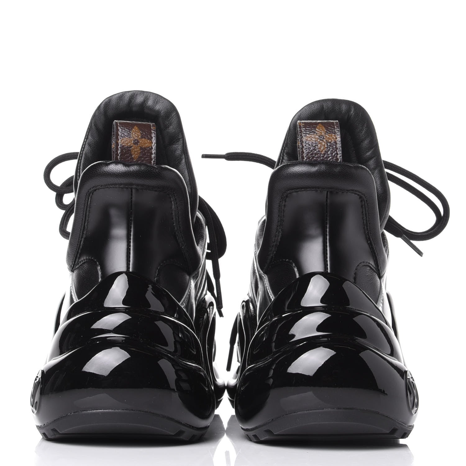 Louis Vuitton Patent LV Archlight Sneakers 36 Black Silver 6 of 11