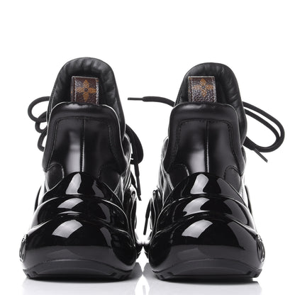 Louis Vuitton Patent LV Archlight Sneakers 36 Black Silver 6 of 11