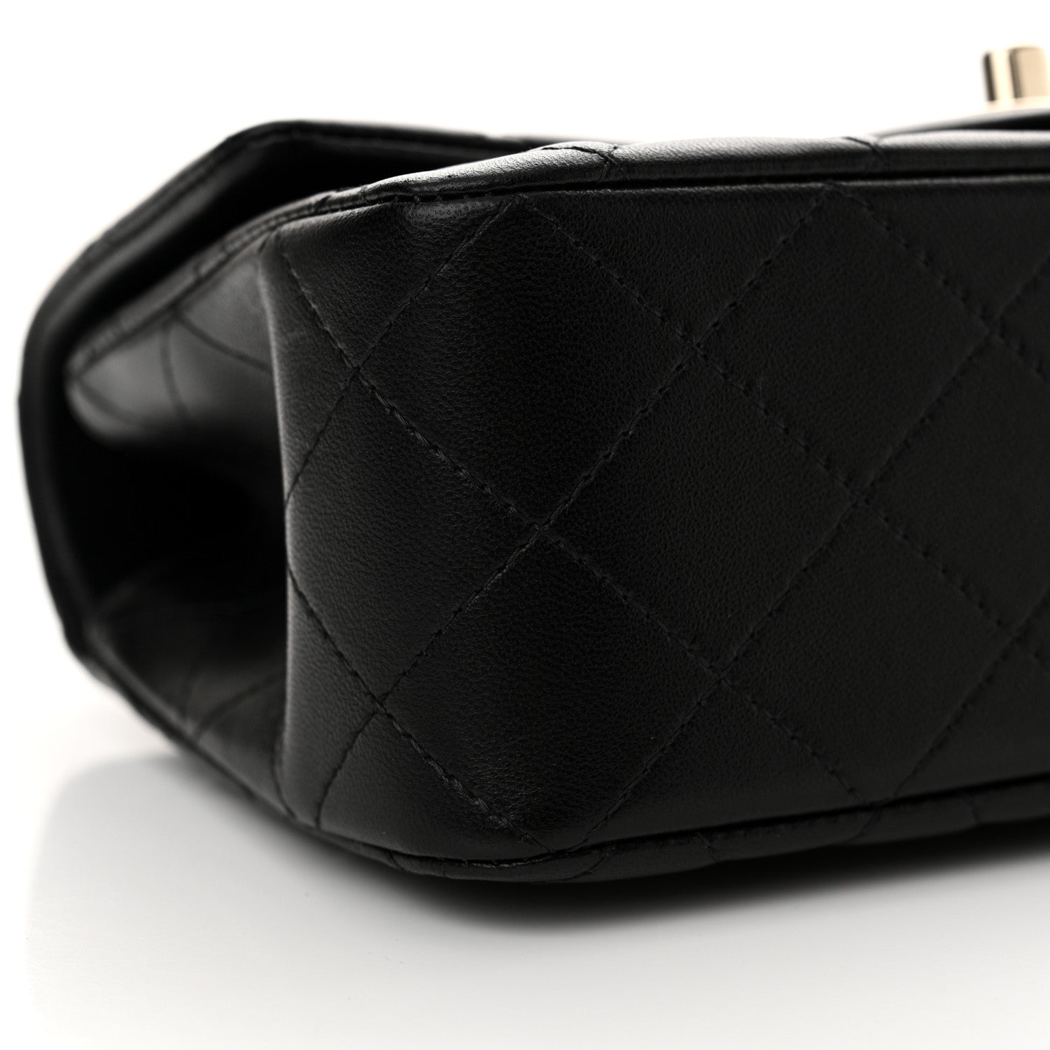 Chanel Lambskin Quilted Mini Top Handle Rectangular Flap Black 9 of 10