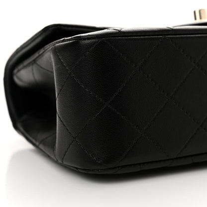 Chanel Lambskin Quilted Mini Top Handle Rectangular Flap Black 9 of 10
