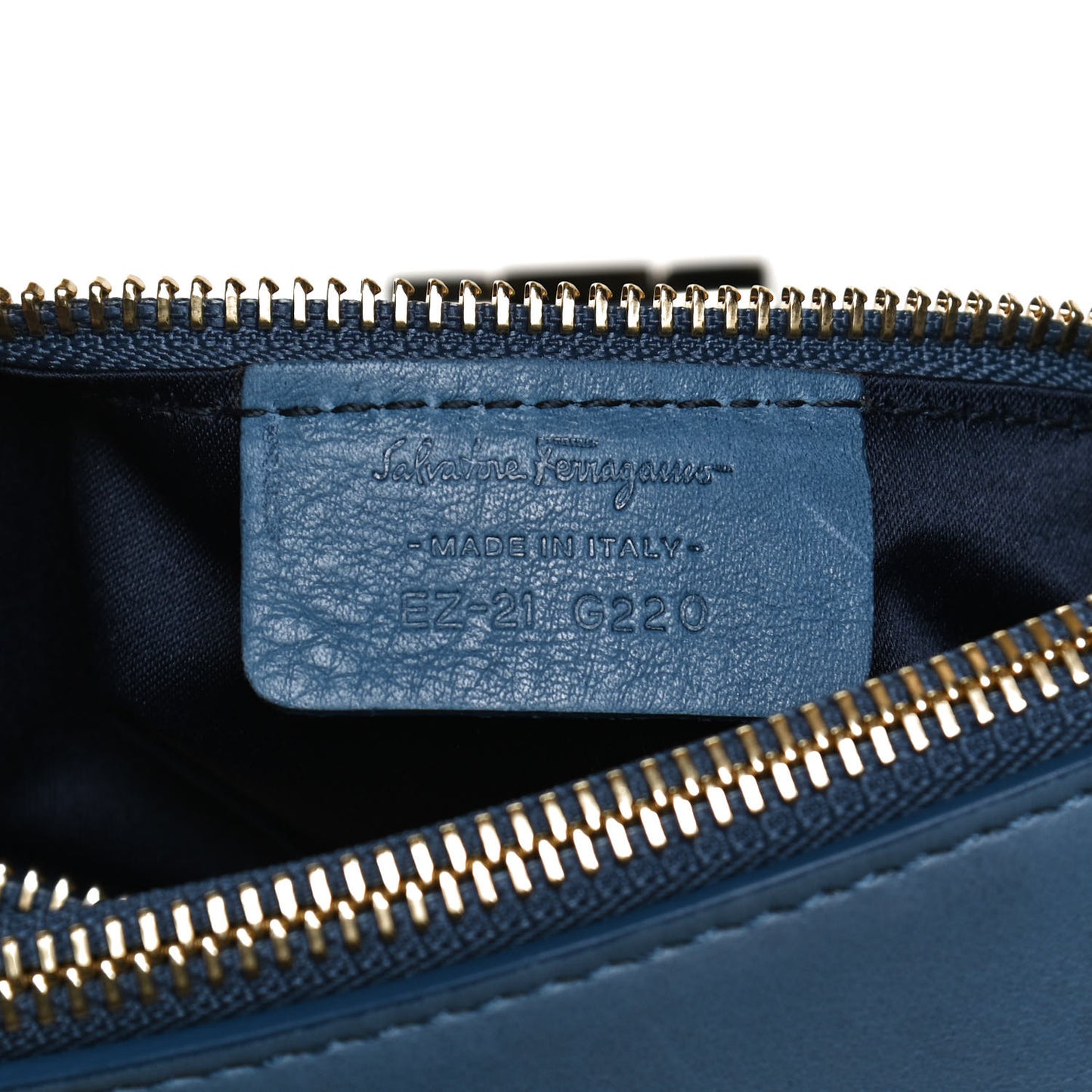 Calfskin Gancini Tote Blue