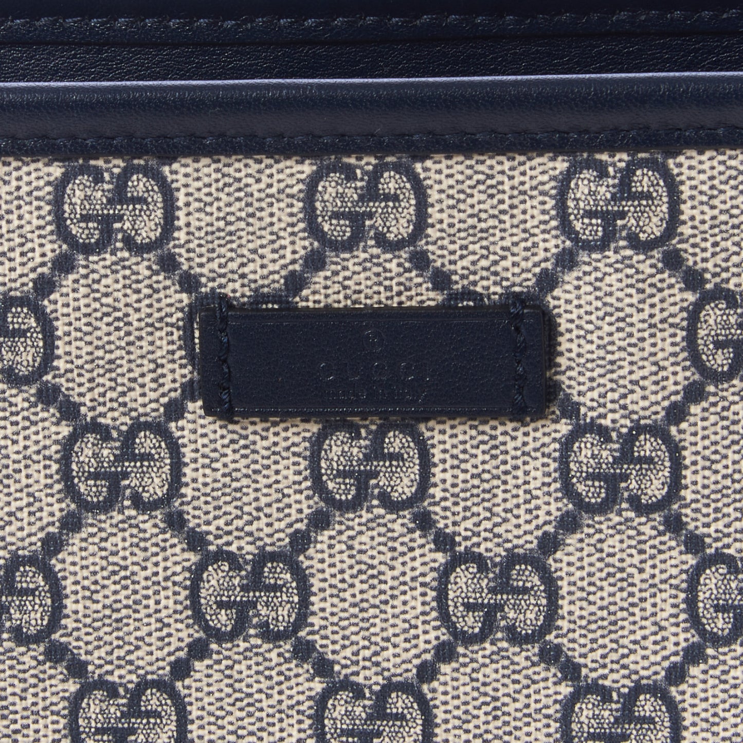 GG Plus Monogram Medium Flat Messenger Bag Navy