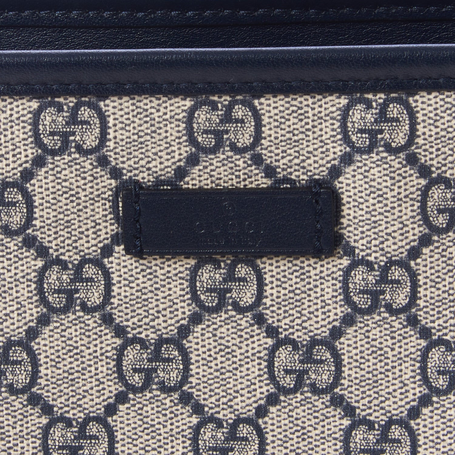 Gucci GG Plus Monogram Medium Flat Messenger Bag Navy 8 of 10