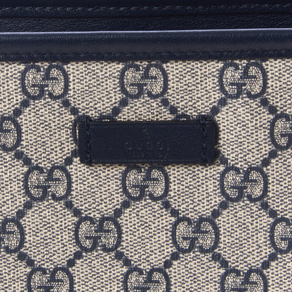 Gucci GG Plus Monogram Medium Flat Messenger Bag Navy 8 of 10