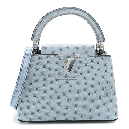 Louis Vuitton Ostrich Capucines Mini Blue Denim 1 of 10