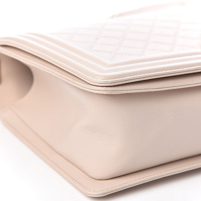 Chanel Calfskin Quilted New Medium Boy Flap Beige Clair 9 of 10