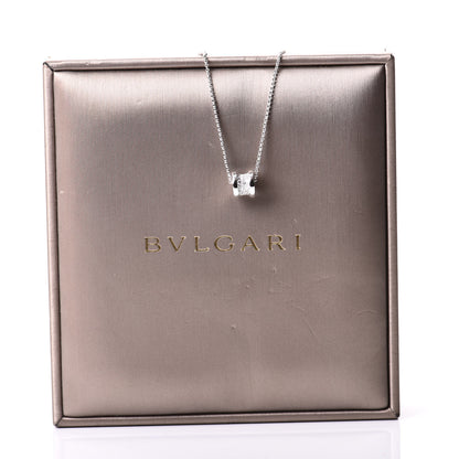 Bulgari 18K White Gold Diamond Small B.Zero1 Pave Pendant Necklace 7 of 7