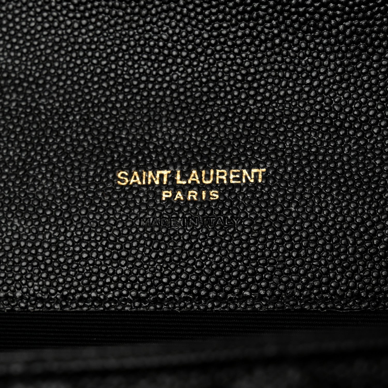 Saint Laurent Grain De Poudre Textured Mixed Matelasse Triquilt Monogram Clutch Black 6 of 8