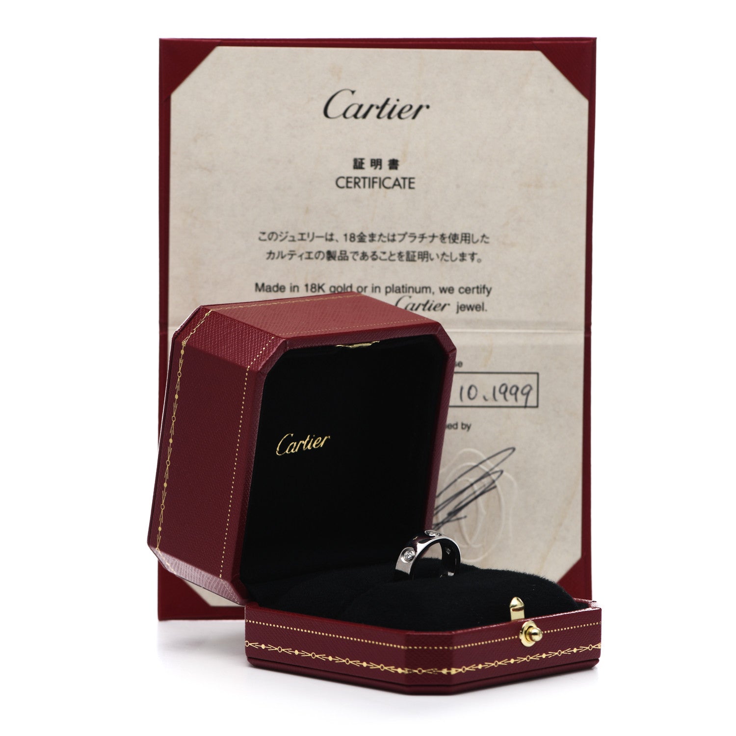 Cartier 18K White Gold 6 Diamond 5.5mm LOVE Ring 50 5.25 8 of 8