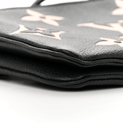 Louis Vuitton Empreinte Monogram Giant Double Zip Pochette Black Cream 9 of 11