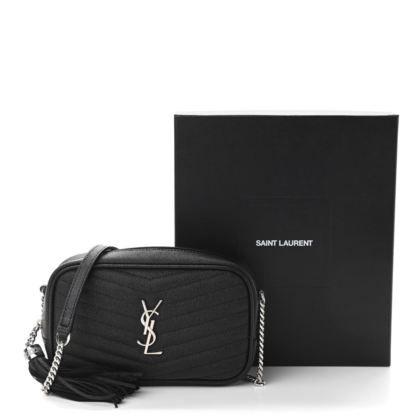 Grain De Poudre Matelasse Monogram Mini Lou Camera Bag Black