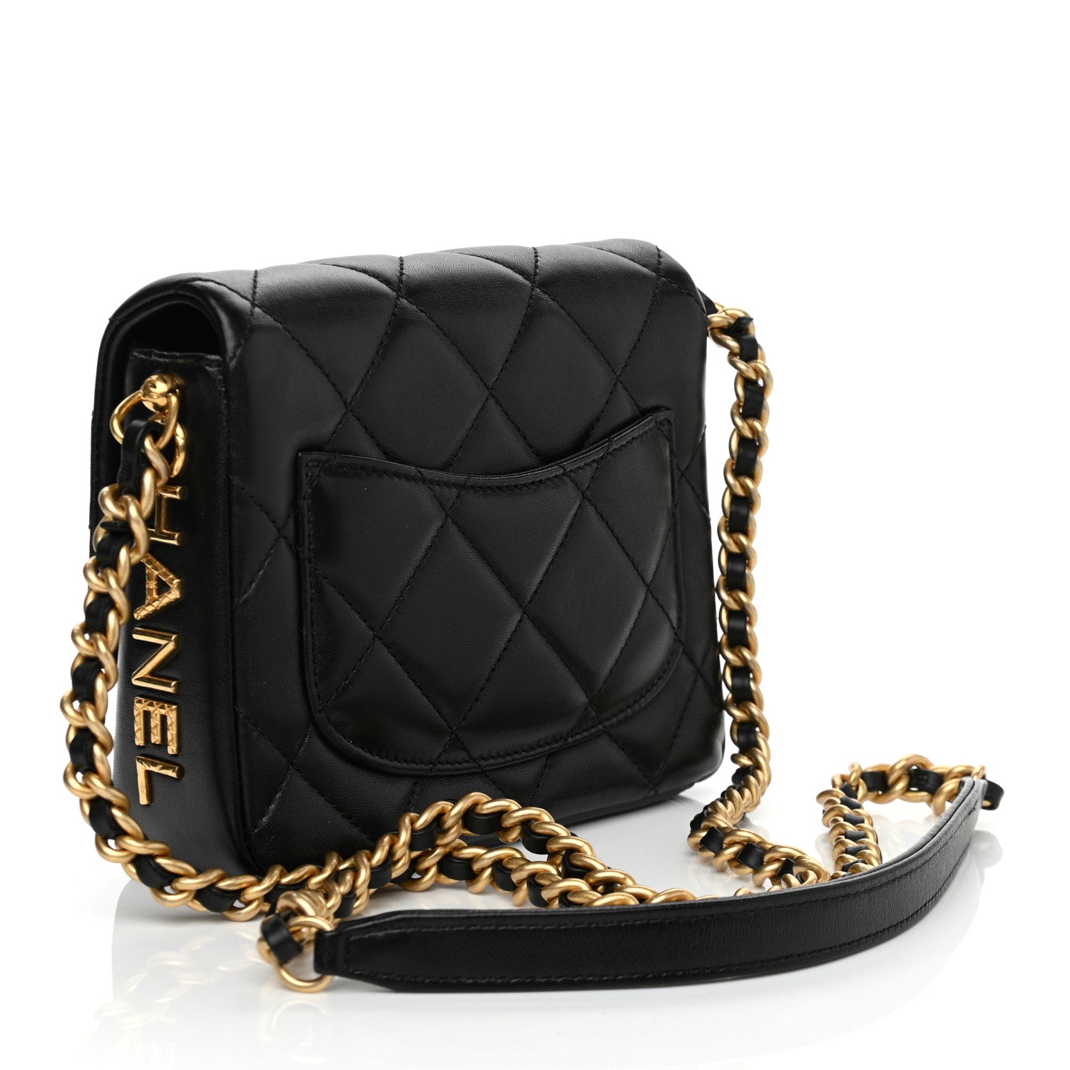 Chanel Lambskin Quilted Mini Side Note Flap Black 3 of 10