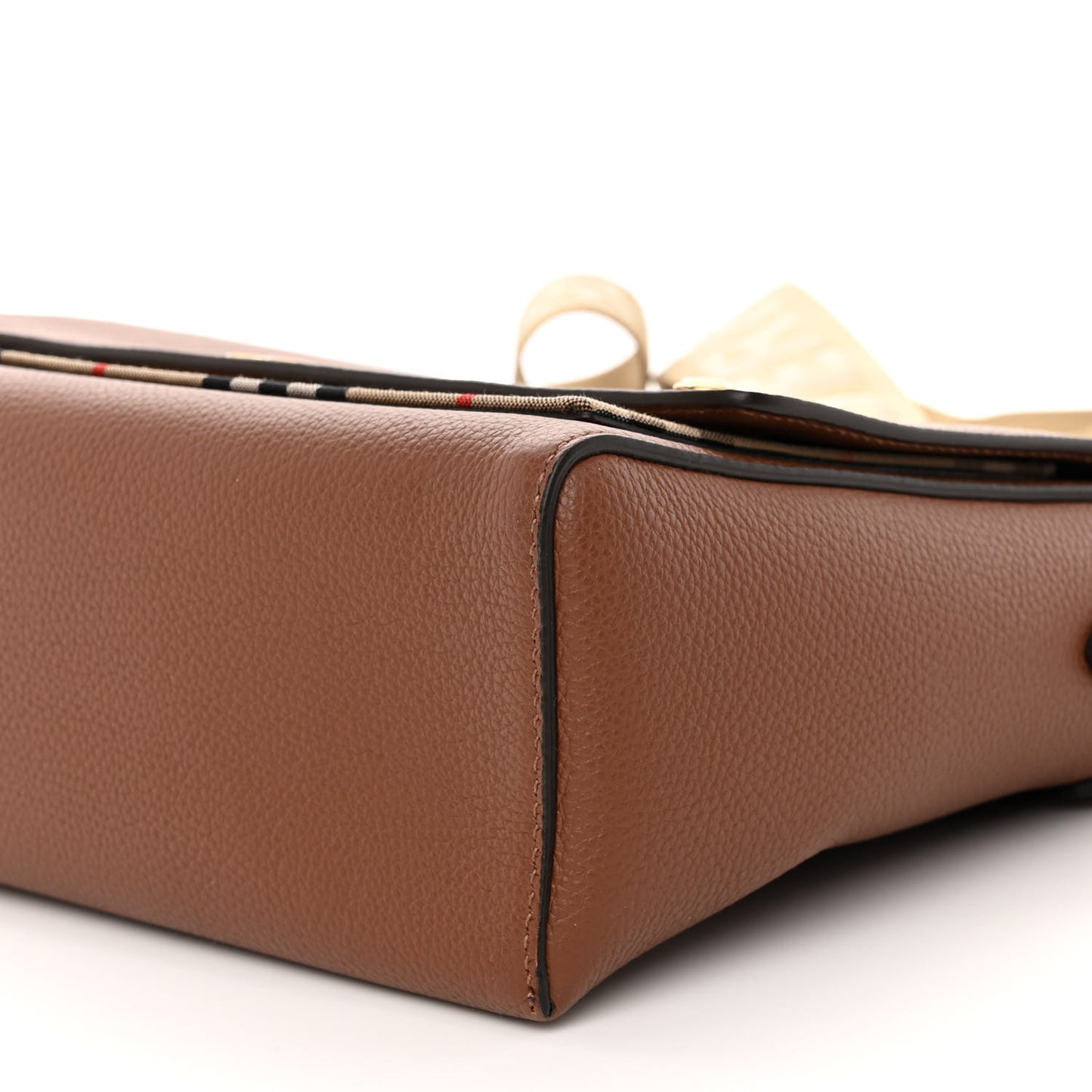 Calfskin Vintage Check Note Crossbody Bag Tan