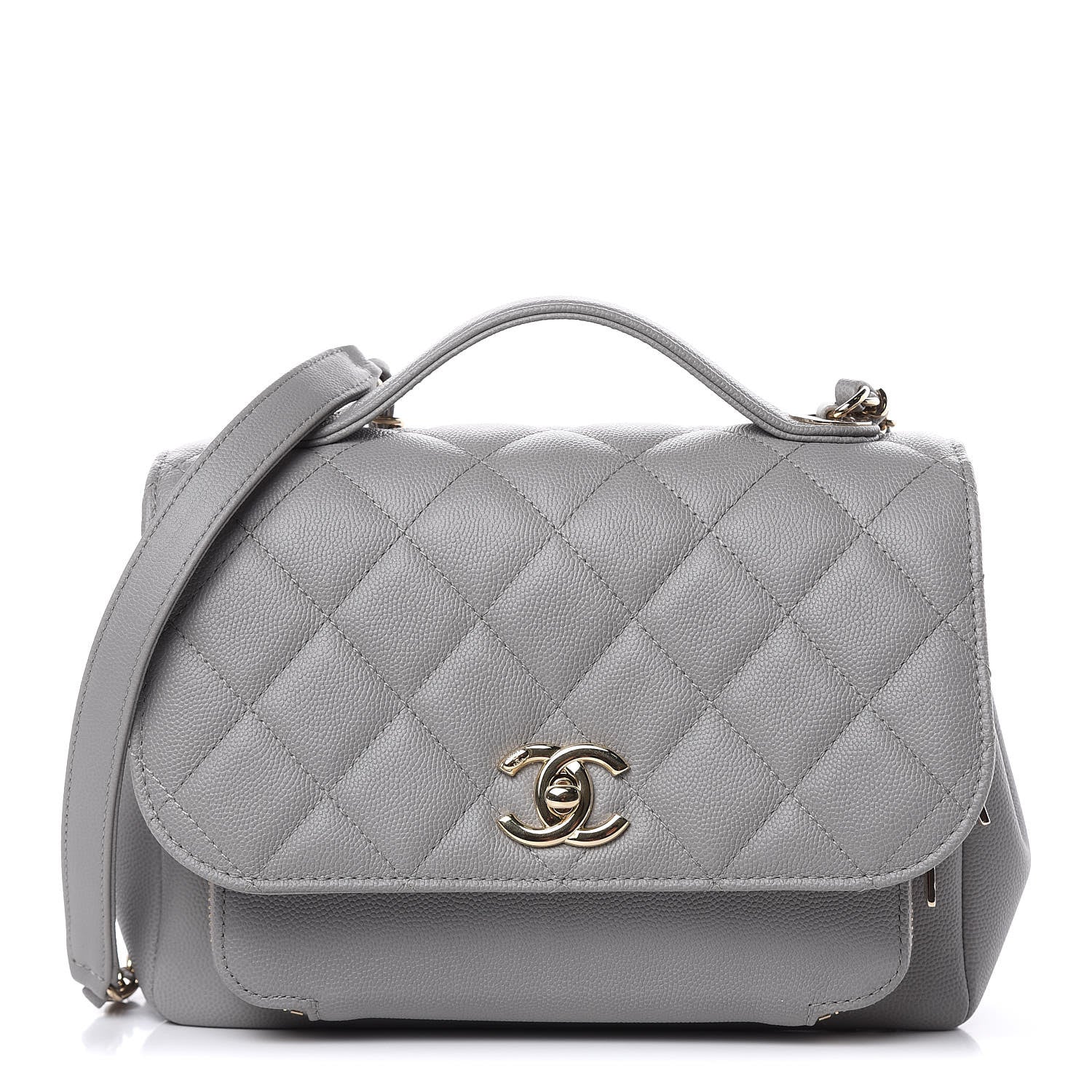 Chanel Caviar Quilted Medium Business Affinity Flap Grey 1 of 9
