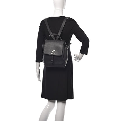 Louis Vuitton Calfskin Lockme Backpack Black 2 of 10
