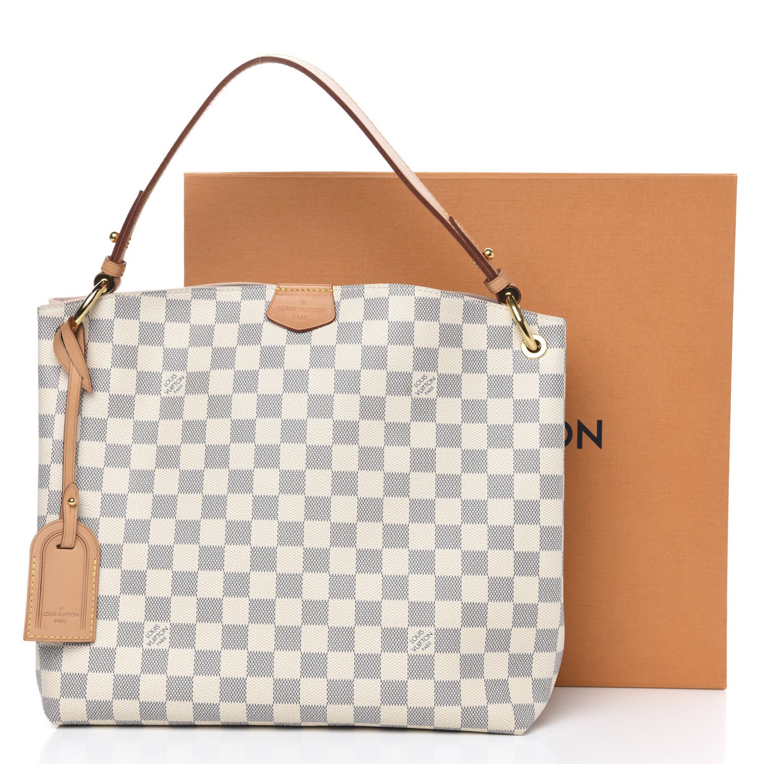 Louis Vuitton Damier Azur Graceful PM Rose Ballerine 13 of 13