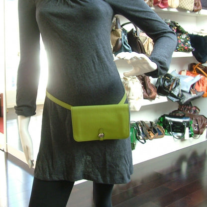 Hermes Chevre Mysore Wallet Belt Vert Anis 2 of 9