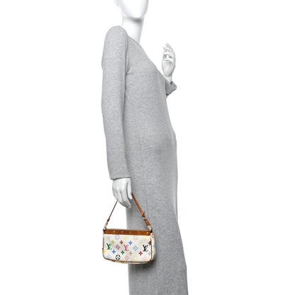 Louis Vuitton Monogram Multicolor Pochette Accessories White 2 of 12