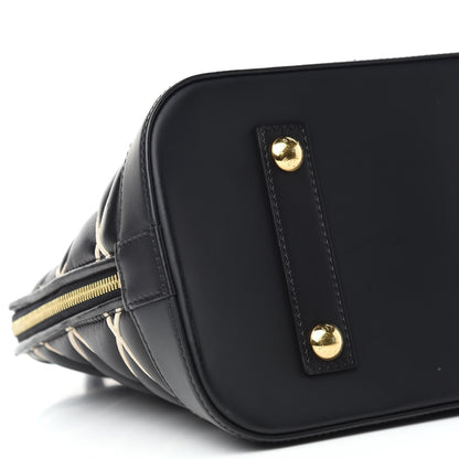 Louis Vuitton Lambskin Malletage Alma PM Black 6 of 11