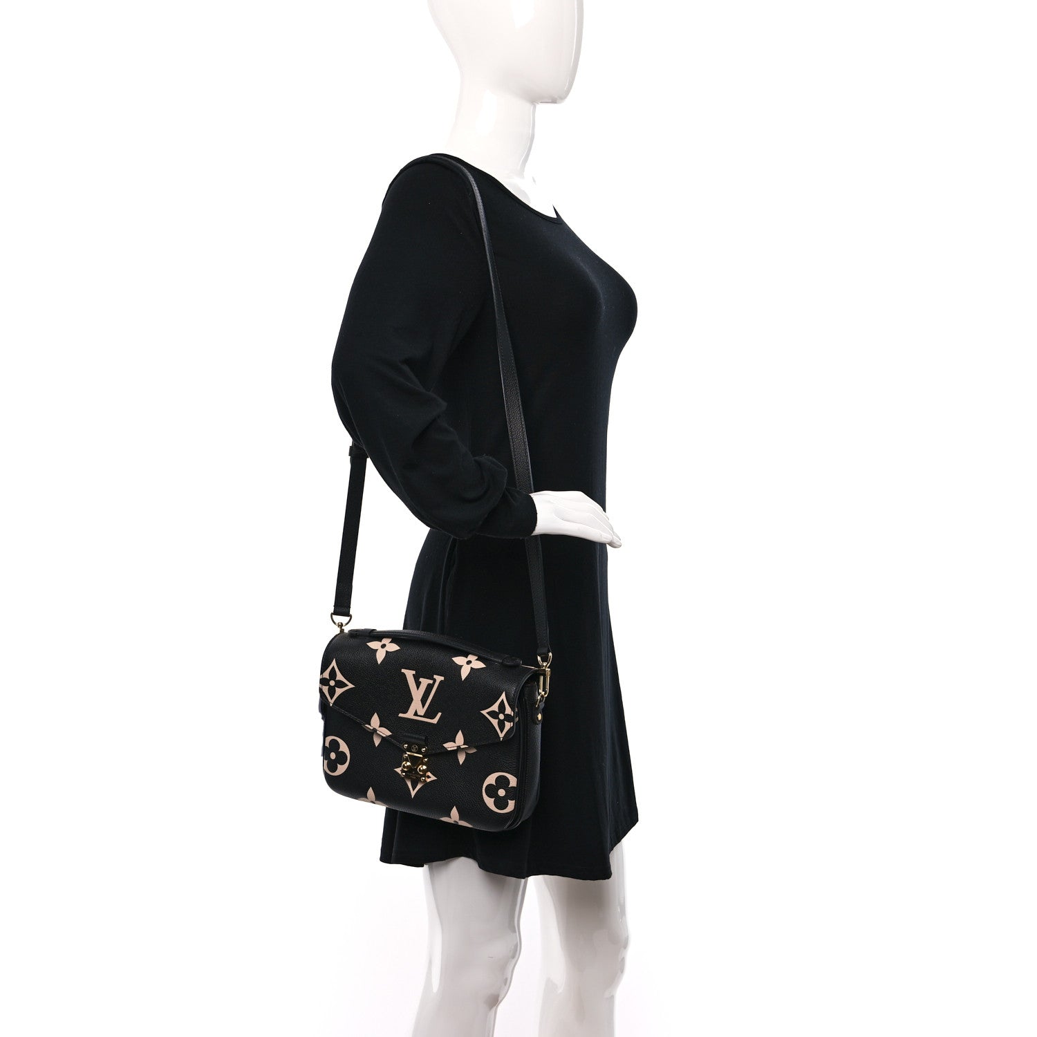 Louis Vuitton Empreinte Monogram Giant Pochette Metis Black Beige 3 of 8