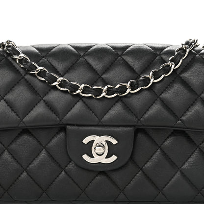 Chanel Lambskin Quilted East West Flap Black 8 of 16