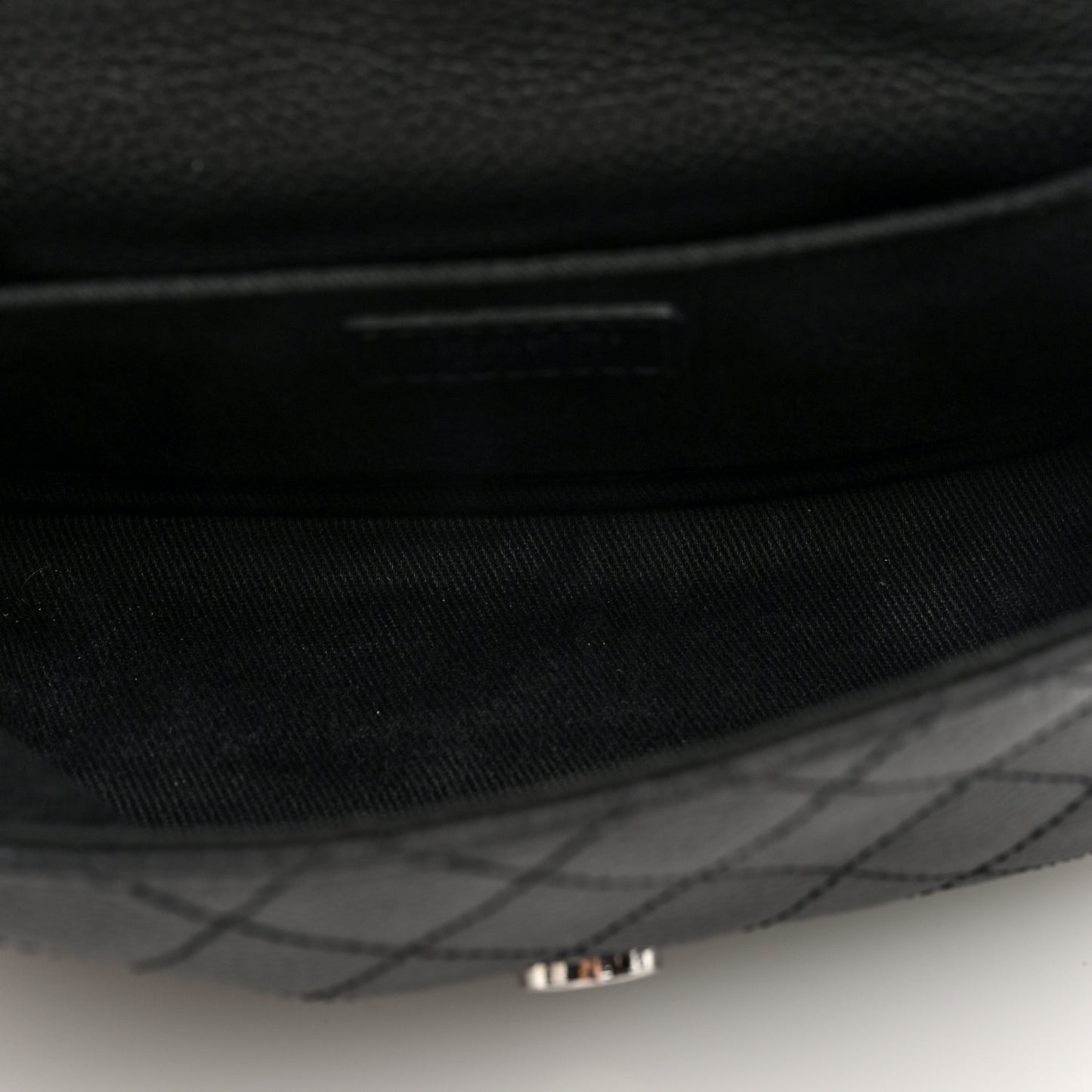 Grained Calfskin Quilted 2.55 Reissue Flap Belt Bag. Clutch Black