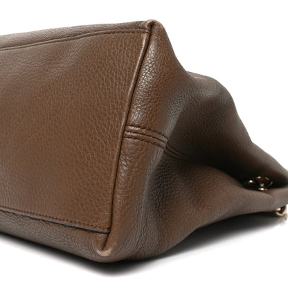 Gucci Pebbled Calfskin Medium Soho Chain Shoulder Bag Maple Brown 10 of 10