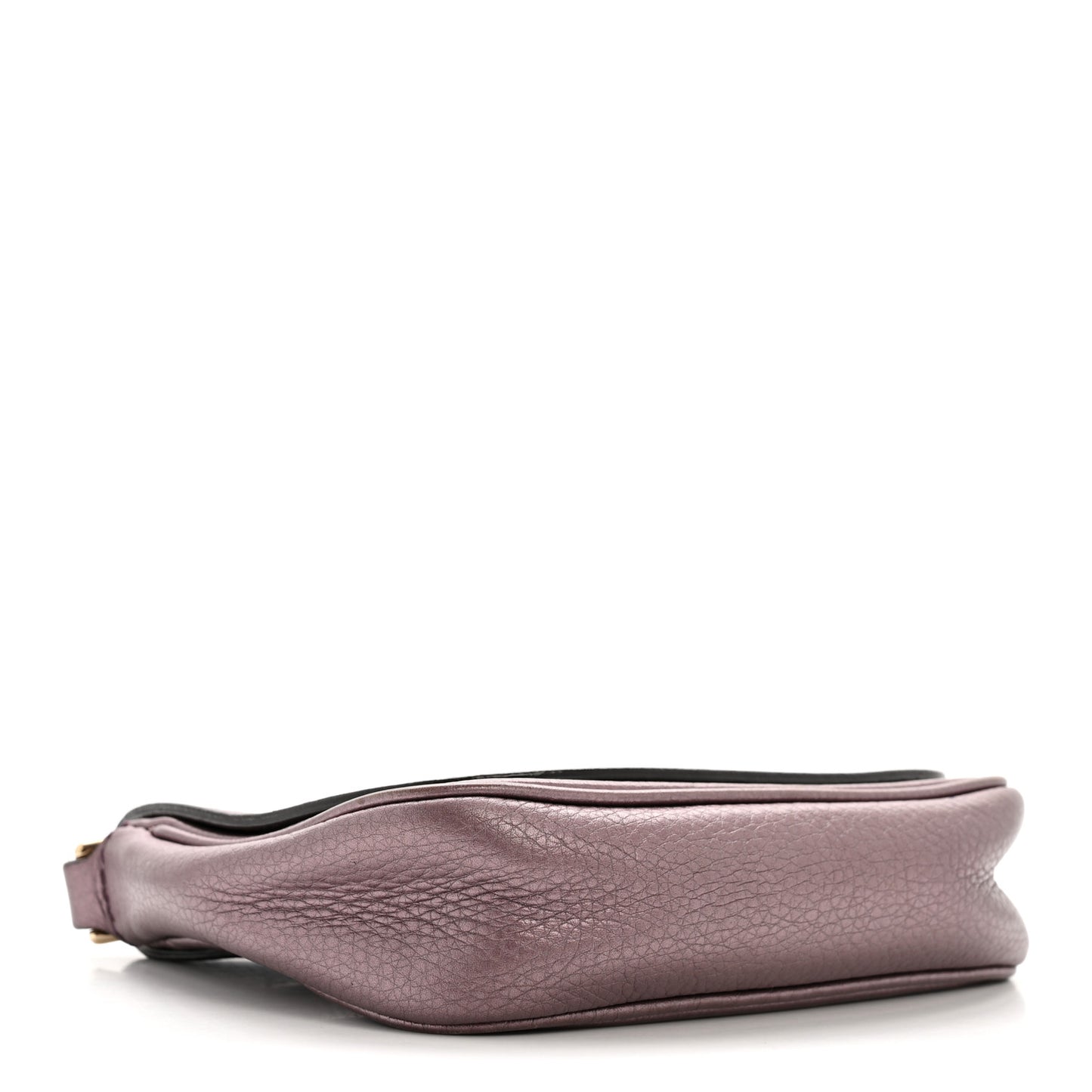 Metallic Pebbled Calfskin Small Soho Flap Crossbody Purple