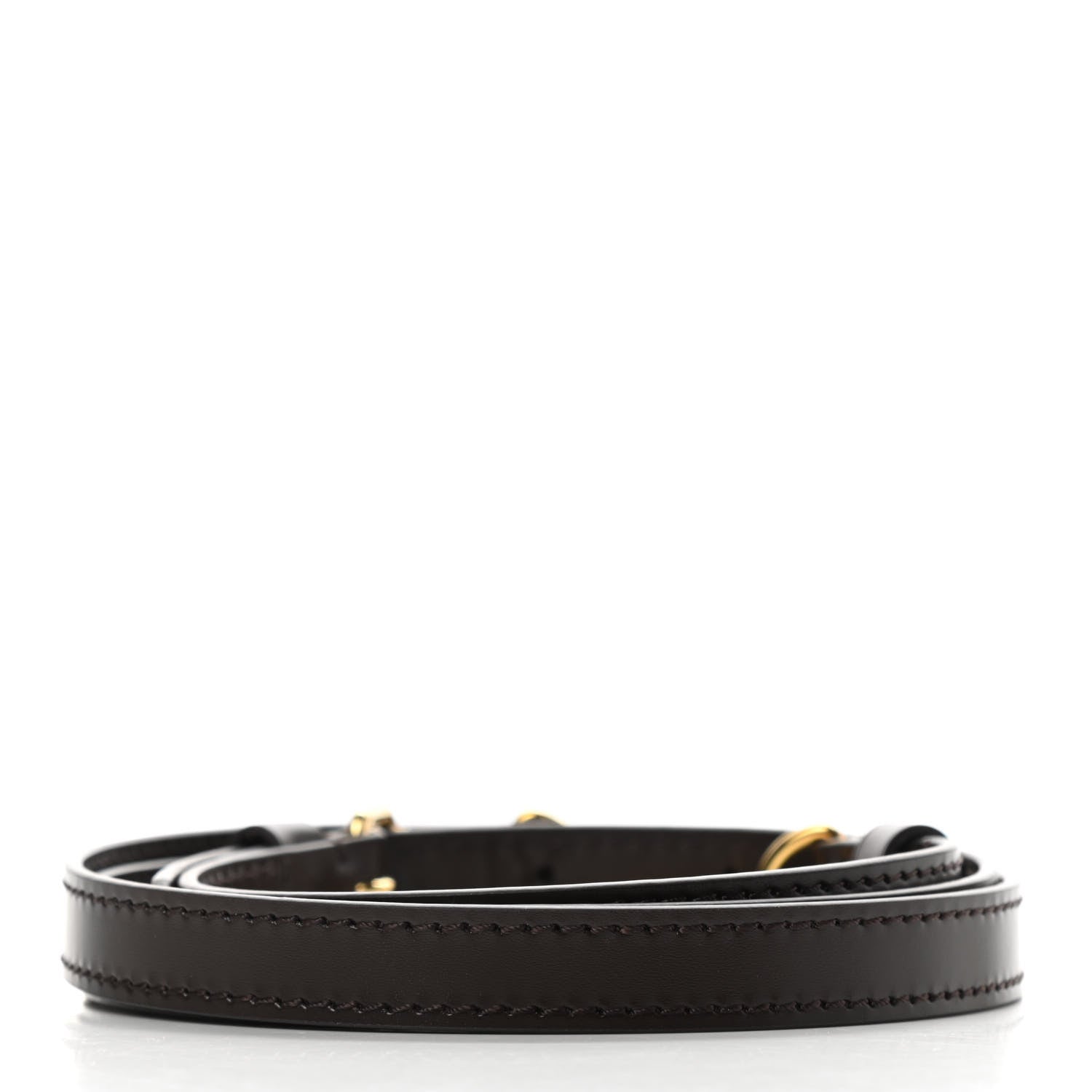 Louis Vuitton Calfskin 16mm Adjustable Shoulder Strap Brown 2 of 4