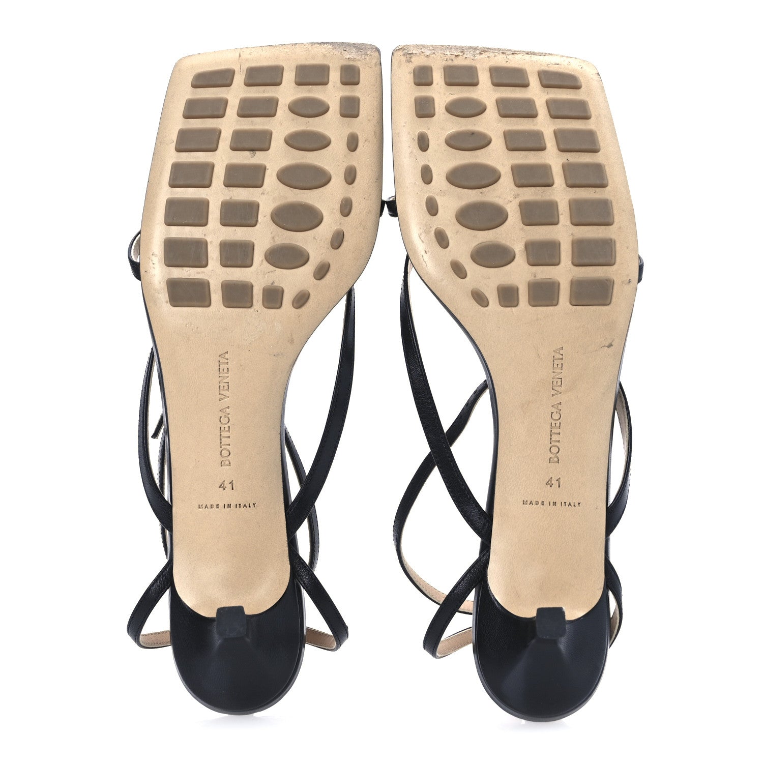 Bottega Veneta Lambskin Stretch Multi Strap 35mm Sandals 41 Black 7 of 14