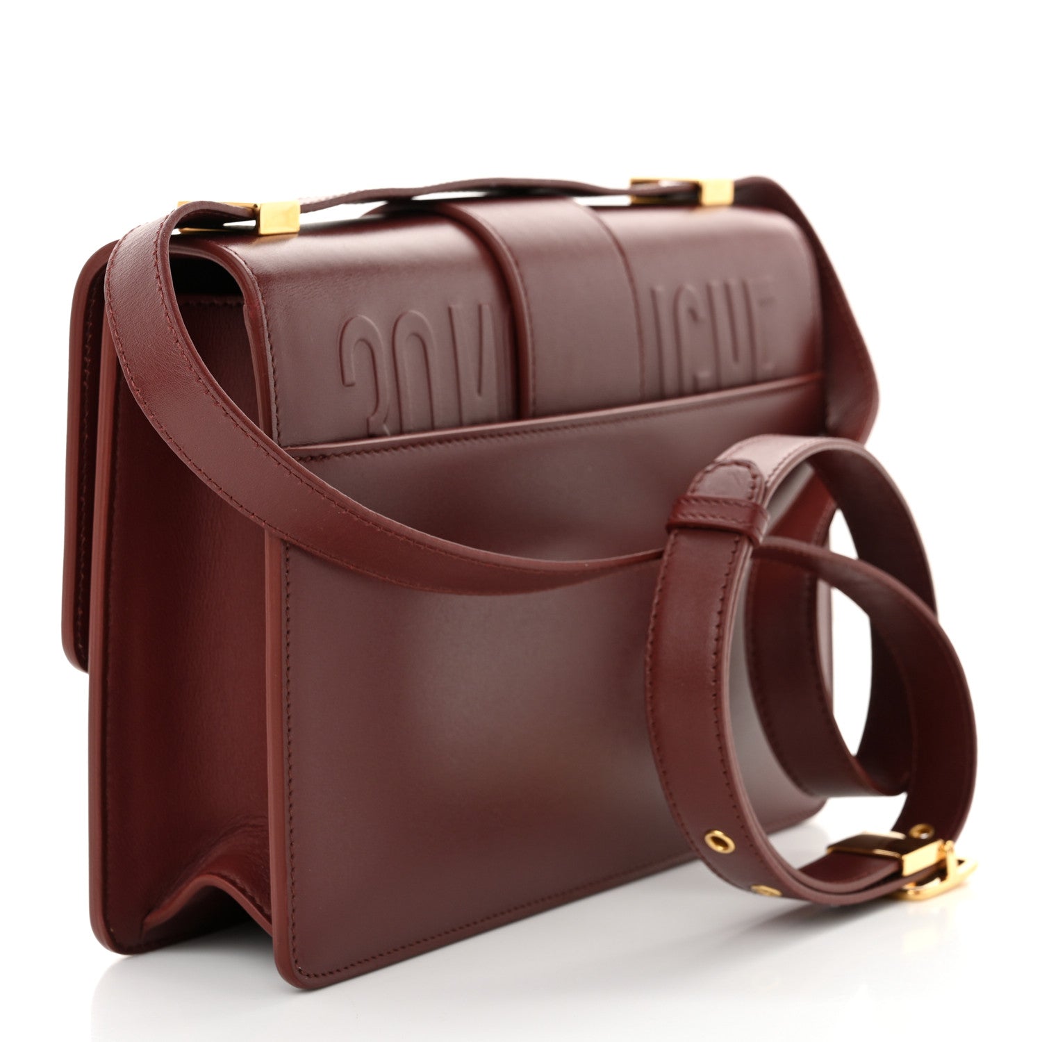 Christian Dior Smooth Calfskin 30 Montaigne Flap Bag Burgundy 3 of 11