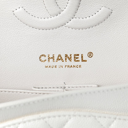 Chanel Caviar Quilted Medium Double Flap White 15 of 17
