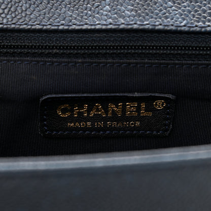 Chanel Pearly Caviar Quilted New Medium Boy Flap Navy 6 of 12