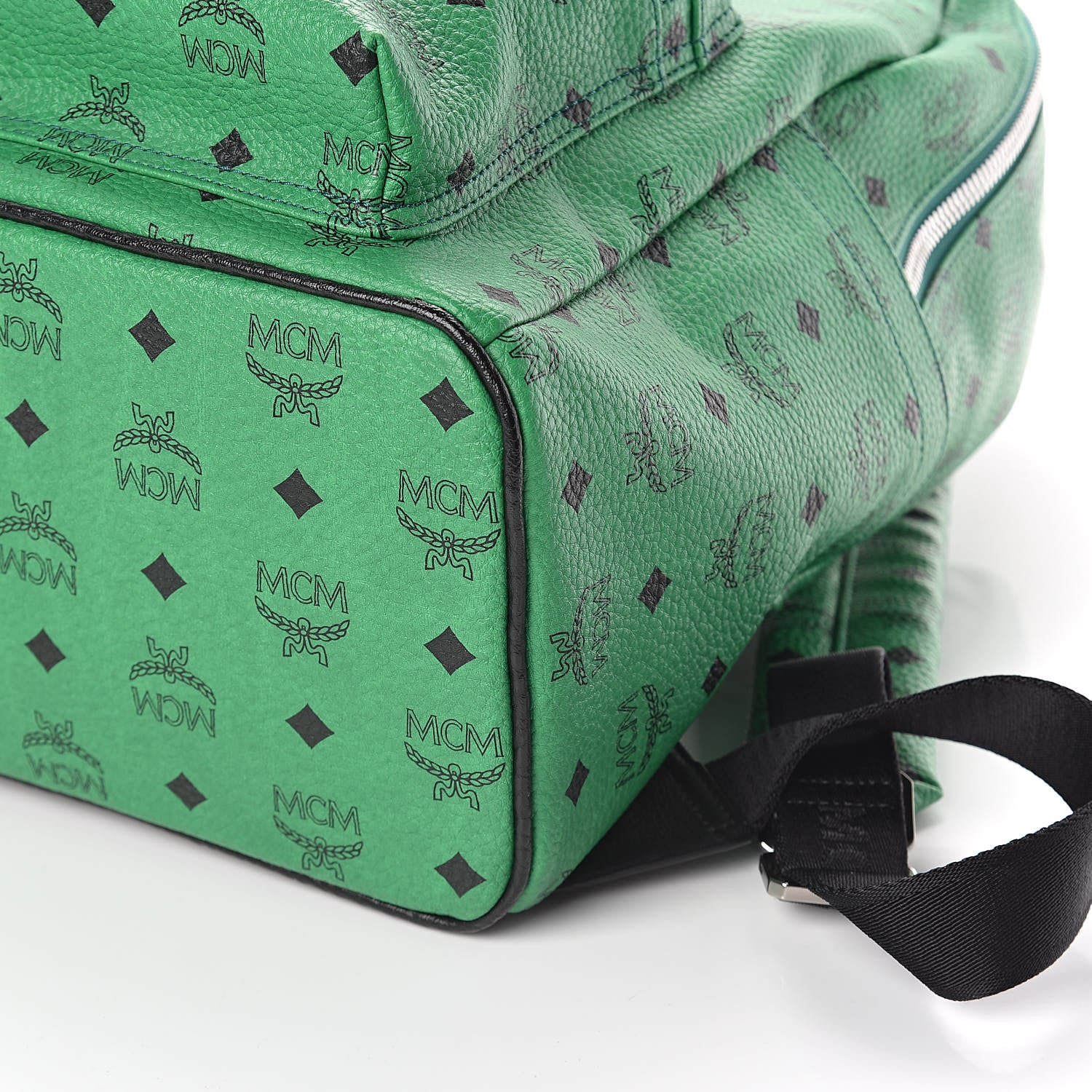 MCM Visetos Large Stark Backpack Green 8 of 10