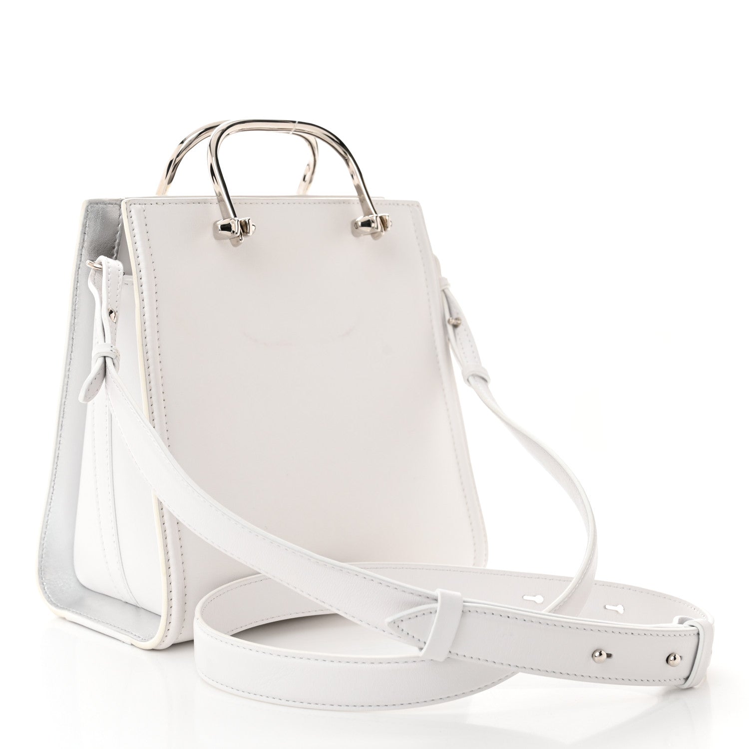 Alexander McQueen Calfskin The Short Story Shoulder Bag White 3 of 15