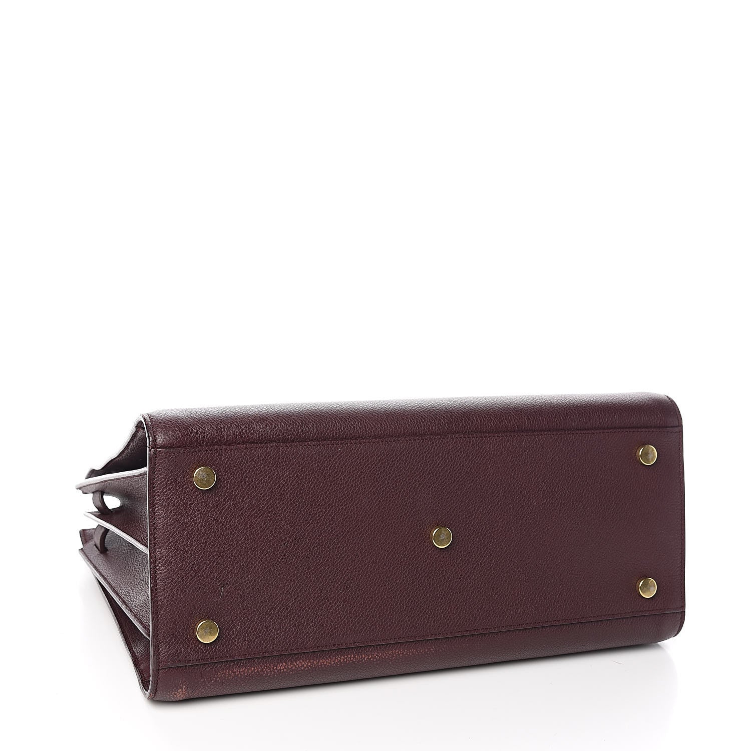 Saint Laurent Grained Calfskin Small Classic Sac De Jour Bordeaux 4 of 17