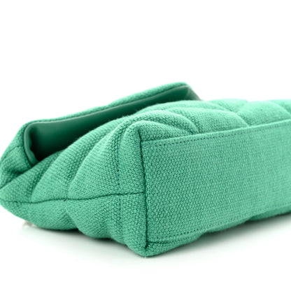 Saint Laurent Canvas Quilted Toy Loulou Puffer Monogram Chain Satchel Basil 9 of 11