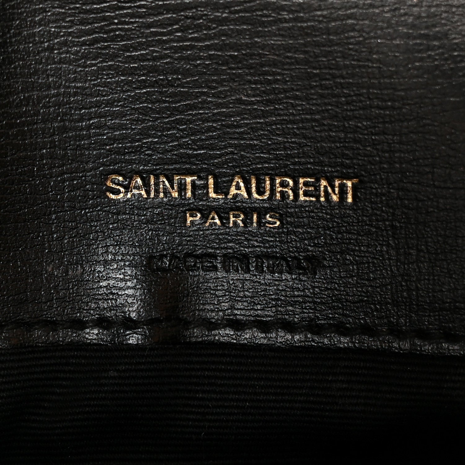 Saint Laurent Grained Calfskin Monogram Phone Holder Crossbody Black 6 of 11