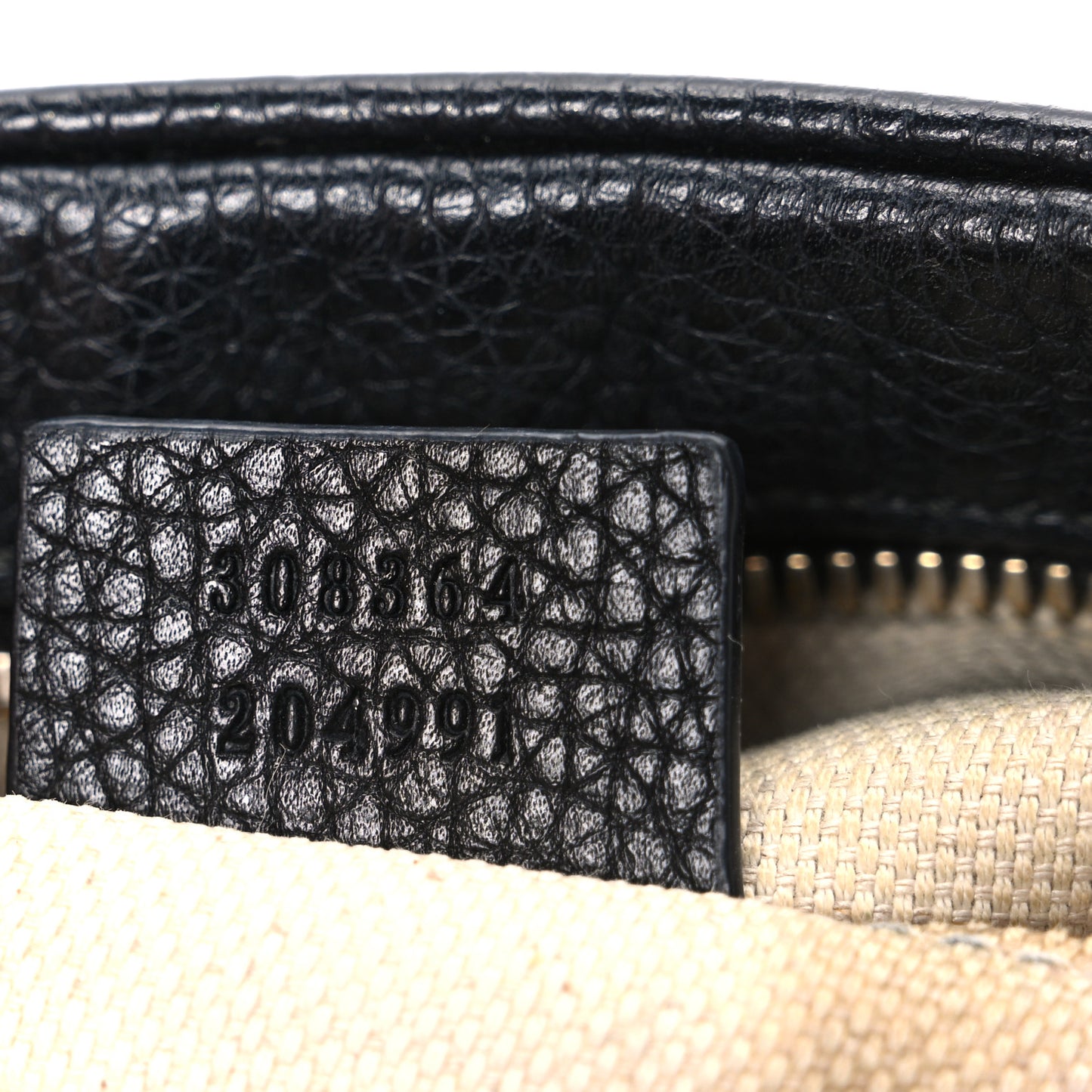 Pebbled Calfskin Small Soho Disco Bag Black