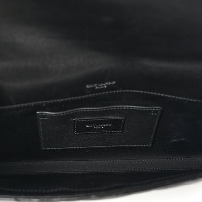 Saint Laurent Lambskin Quilted Kate Clutch Black 5 of 9