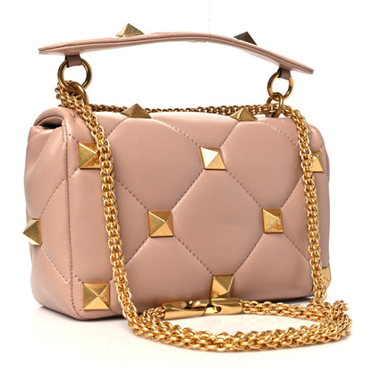 Valentino Garavani Nappa Medium Roman Stud Shoulder Bag Rose Cannelle 3 of 9