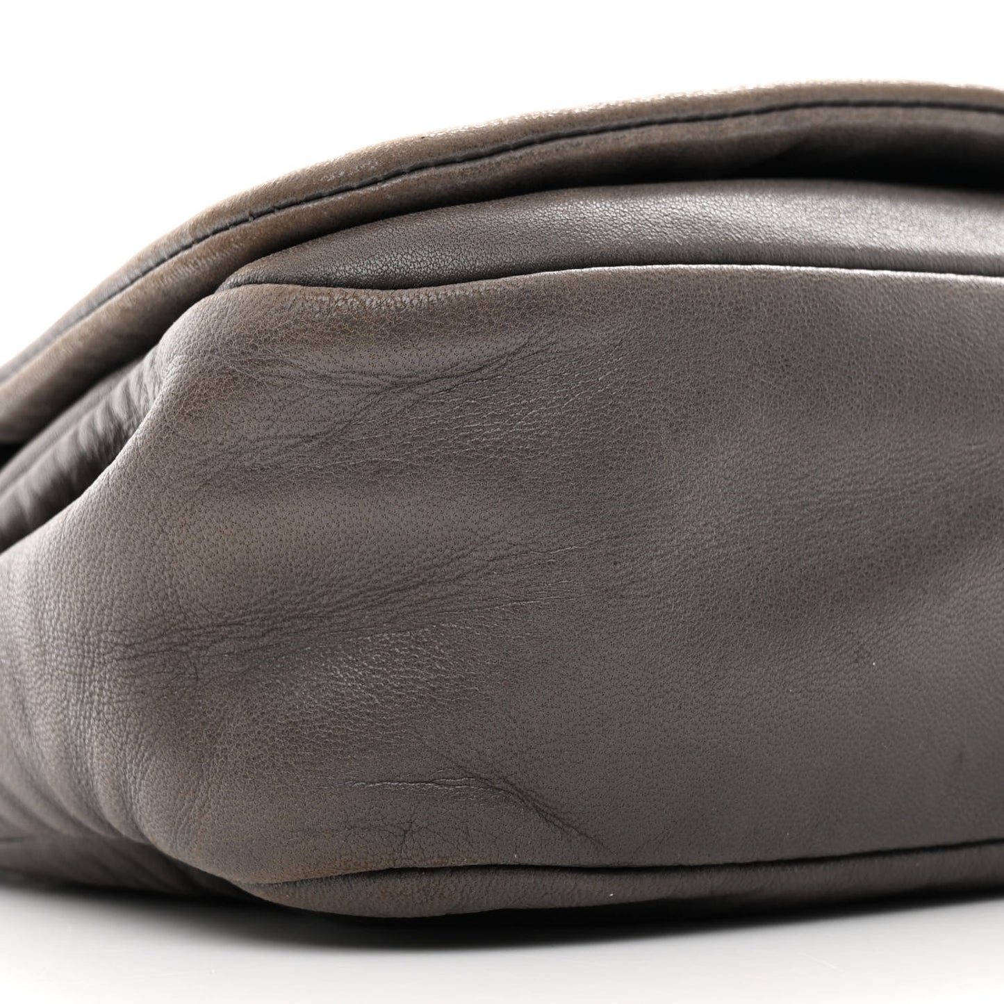 Lambskin Studded CC East West Flap Grey