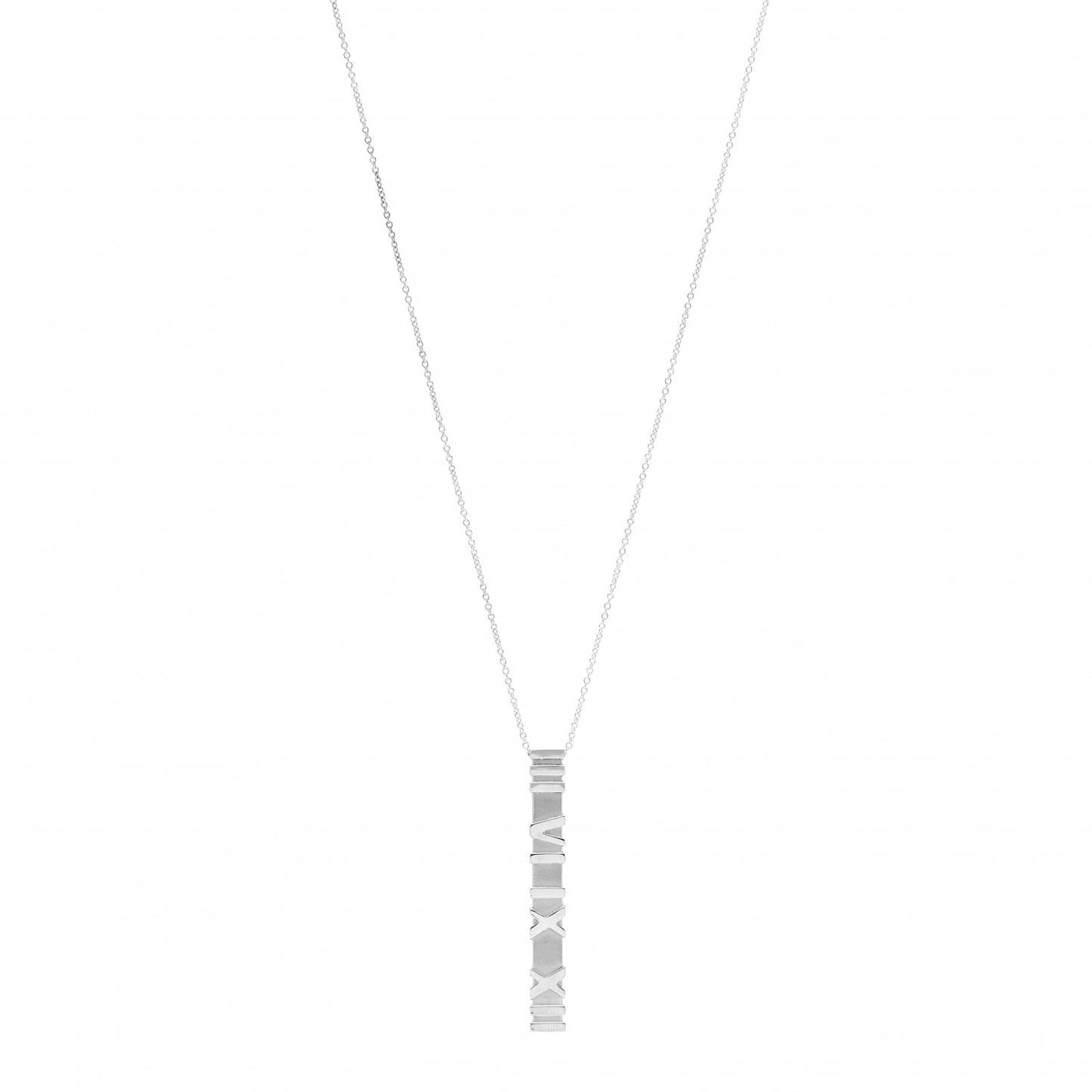 Sterling Silver Atlas Bar Pendant Necklace